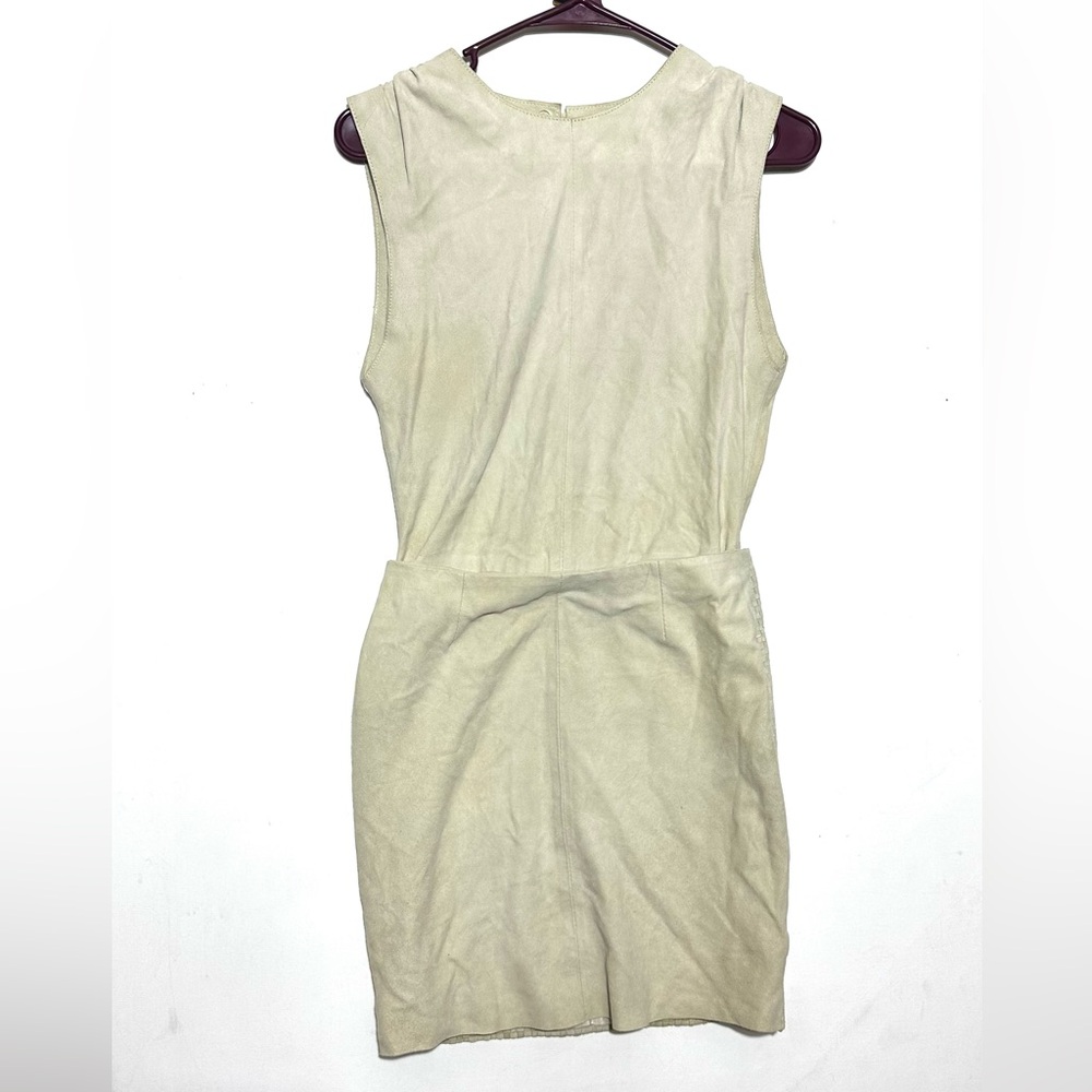 Coachella fit Winter Kate Suede Open back Cream dress
